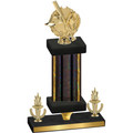 Premium Single Black Glacier Victory Baseball Trophy