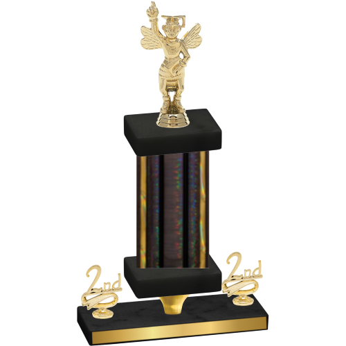Premium Single Black Glacier Second Place Academics Trophy