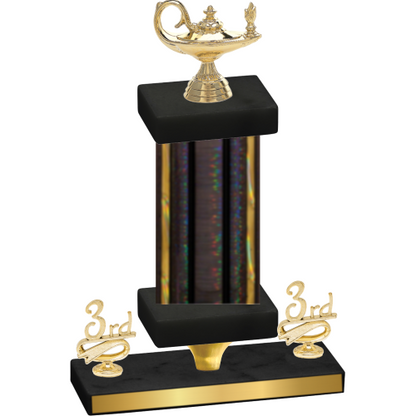 Premium Single Black Glacier Third Place Academics Trophy