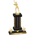 Premium Single Black Glacier First Place Softball Trophy