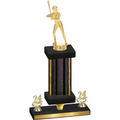 Premium Single Black Glacier Year Softball Trophy