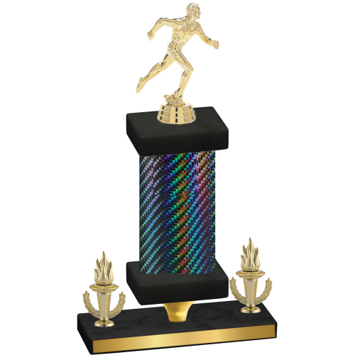 Premium Single Black Carbon Fiber Victory Running Trophy