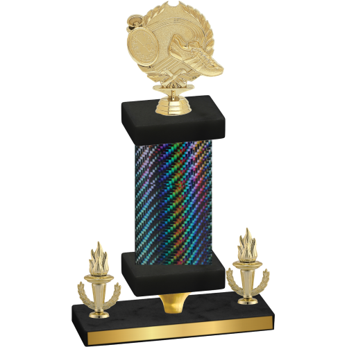 Premium Single Black Carbon Fiber Victory Running Trophy