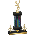 Premium Single Black Carbon Fiber Victory Tennis Trophy