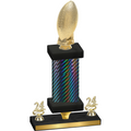 Premium Single Black Carbon Fiber Year Football Trophy