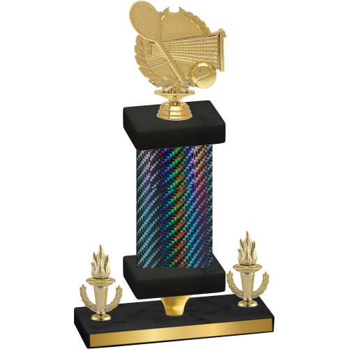 Premium Single Black Carbon Fiber Victory Tennis Trophy
