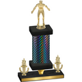 Premium Single Black Carbon Fiber Victory Wrestling Trophy