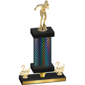 Premium Single Black Carbon Fiber Second Place Swimming Trophy