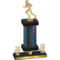 Premium Single Black Carbon Fiber Year Football Trophy