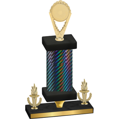 Premium Single Black Carbon Fiber Victory Insert Trophy