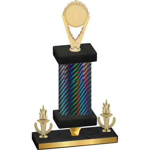 Premium Single Black Carbon Fiber Victory Insert Trophy