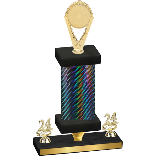 Premium Single Black Carbon Fiber Year Insert Trophy