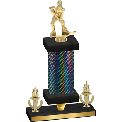Premium Single Black Carbon Fiber Victory Hockey Trophy