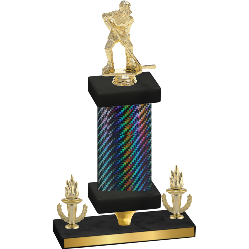 Premium Single Black Carbon Fiber Victory Hockey Trophy