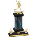 Premium Single Black Carbon Fiber First Place Lacrosse Trophy