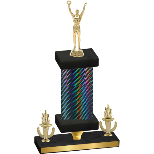 Premium Single Black Carbon Fiber Victory Victory Trophy