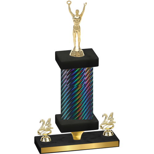 Premium Single Black Carbon Fiber Year Victory Trophy