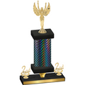 Premium Single Black Carbon Fiber Second Place Victory Trophy