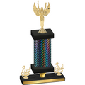 Premium Single Black Carbon Fiber Third Place Victory Trophy