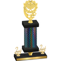 Premium Single Black Carbon Fiber Second Place Pickleball Trophy