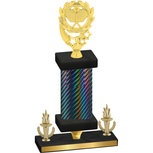 Premium Single Black Carbon Fiber Victory Pickleball Trophy