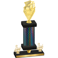 Premium Single Black Carbon Fiber Third Place Pickleball Trophy