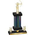 Premium Single Black Carbon Fiber Year Archery Trophy