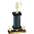 Premium Single Black Carbon Fiber Second Place Archery Trophy