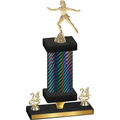Premium Single Black Carbon Fiber Year Skater Trophy
