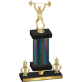 Premium Single Black Carbon Fiber Victory Weights Trophy