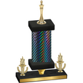 Premium Single Black Carbon Fiber Victory Chess Trophy