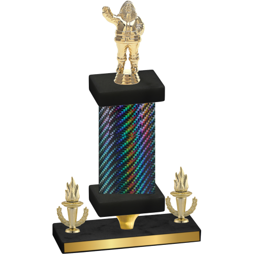 Premium Single Black Carbon Fiber Victory Holiday Trophy