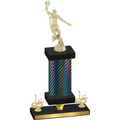 Premium Single Black Carbon Fiber First Place Basketball Trophy