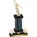 Premium Single Black Carbon Fiber Fourth Place Basketball Trophy