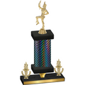 Premium Single Black Carbon Fiber Victory Majorette Trophy