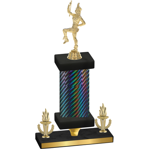 Premium Single Black Carbon Fiber Victory Majorette Trophy