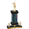 Premium Single Black Carbon Fiber Year Golf Trophy