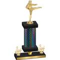 Premium Single Black Carbon Fiber Third Place Karate Trophy