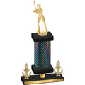 Premium Single Black Carbon Fiber Victory Softball Trophy