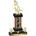 Premium Single Flag USA Year Football Trophy