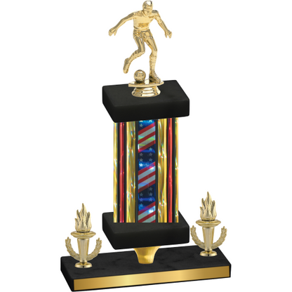 Premium Single Flag USA Victory Soccer Trophy