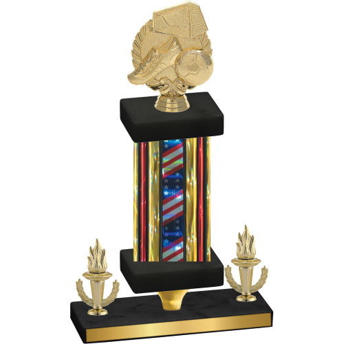 Premium Single Flag USA Victory Soccer Trophy