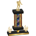 Premium Single Flag USA Fourth Place Rugby Trophy