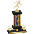 Premium Single Flag USA Second Place Running Trophy