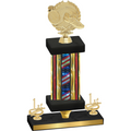 Premium Single Flag USA First Place Running Trophy