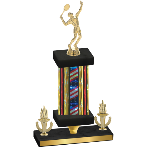 Premium Single Flag USA Victory Tennis Trophy
