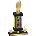 Premium Single Flag USA First Place Football Trophy