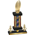 Premium Single Flag USA Victory Football Trophy