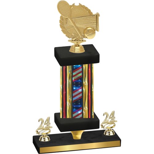 Premium Single Flag USA Year Tennis Trophy
