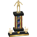Premium Single Flag USA Third Place Wrestling Trophy
